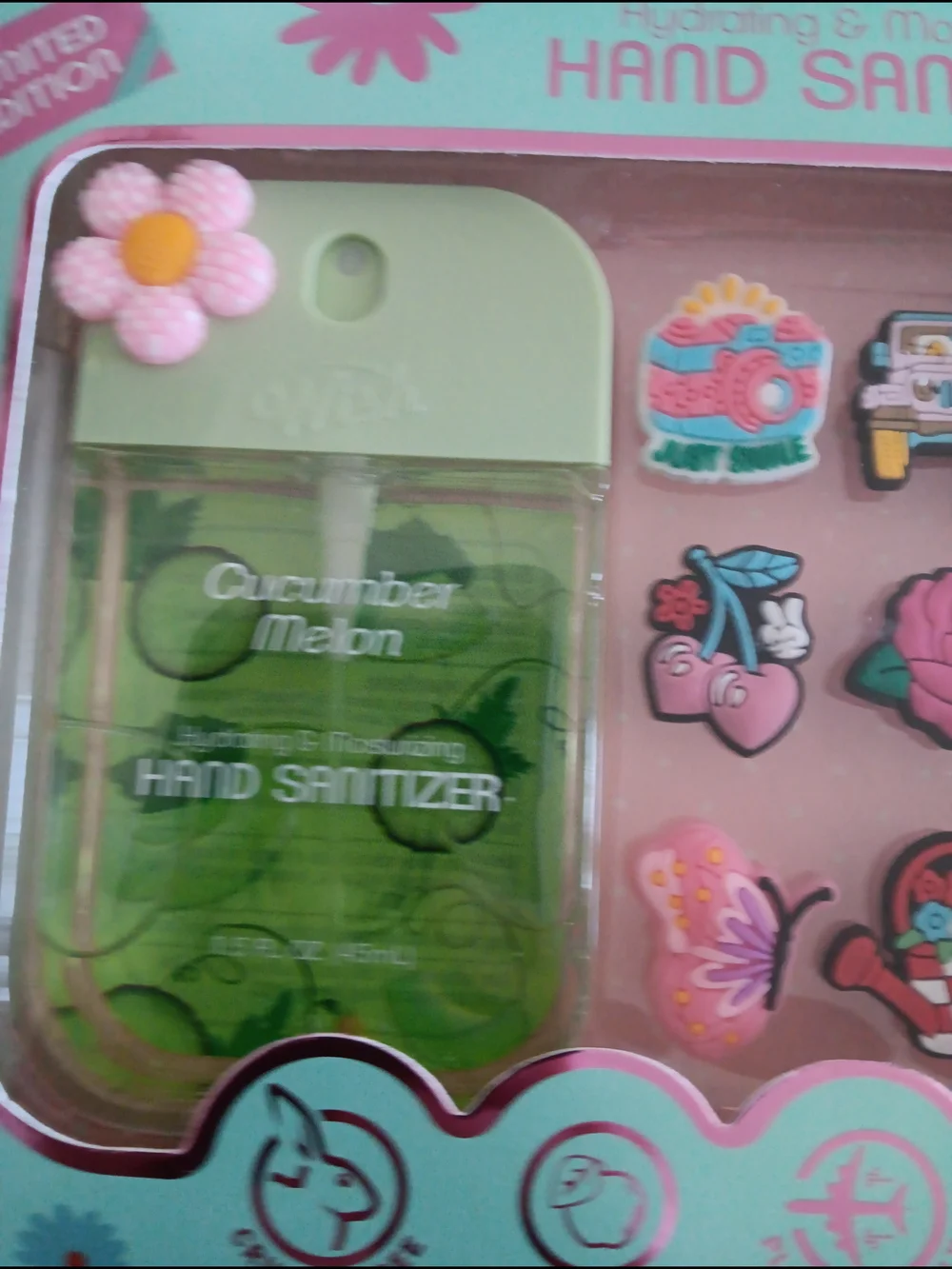 Wish Pink & Green Hand Sanitizer Duo with Decorative Charms